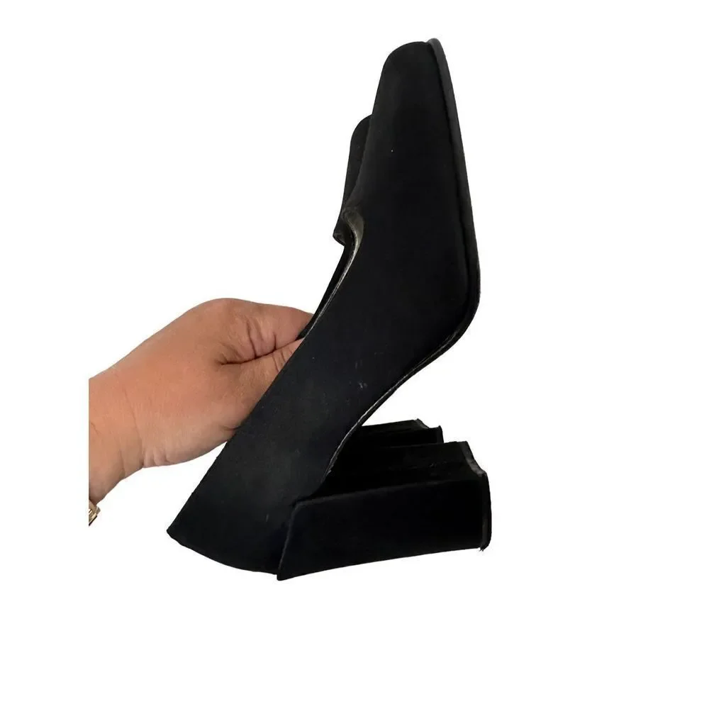 Kenneth Cole New York Y2K 90s ‘s Black Fabric Pumps Excellent Condition